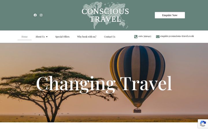 Ekrānuzņēmums no conscious-travel.co.uk