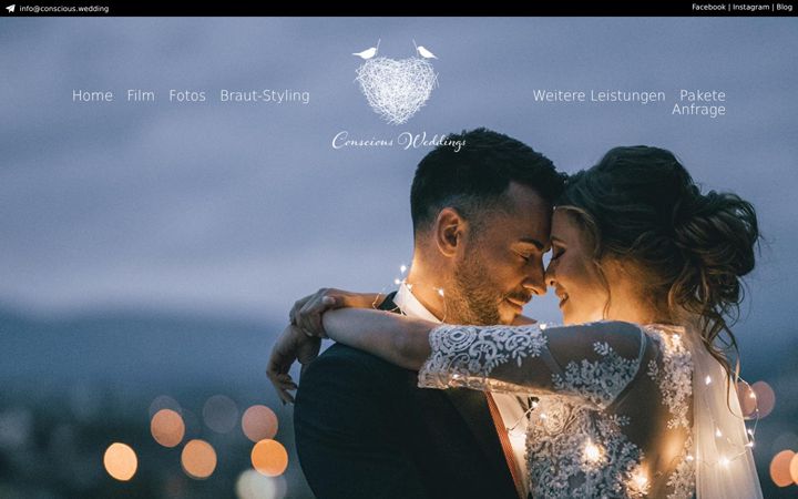 Screenshot of conscious.wedding