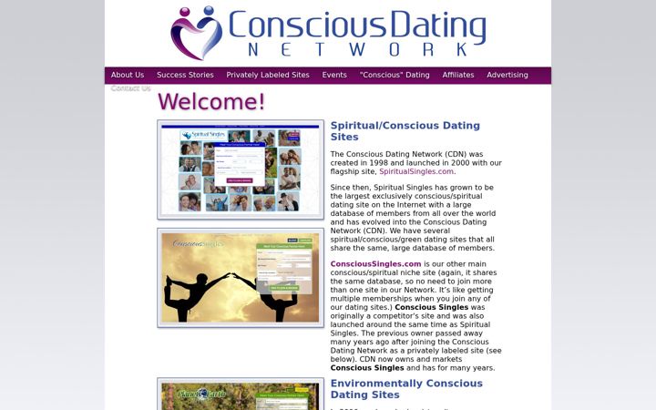 Ekrano kopija consciousdatingnetwork.com