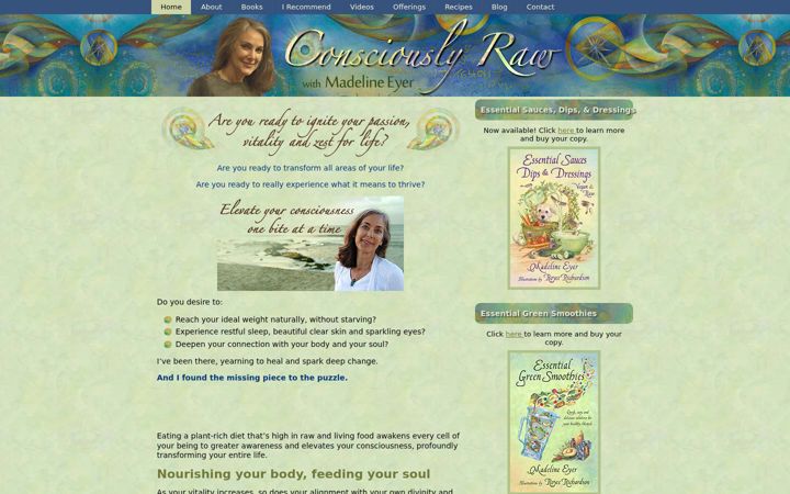 Screenshot of consciouslyraw.com