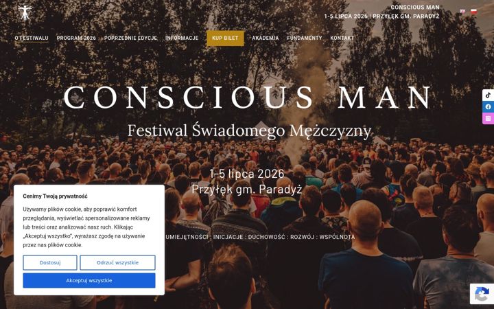 Screenshot of consciousman.pl