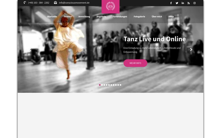Screenshot of consciousmovement.de