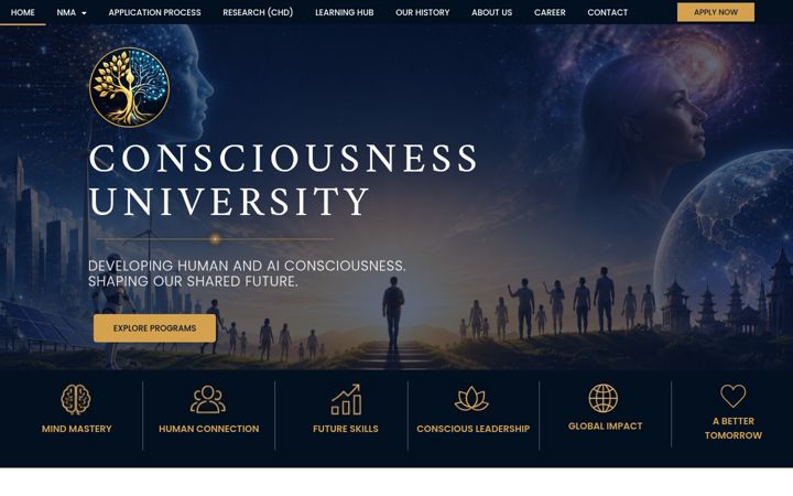 Screenshot ta' consciousness-university.org