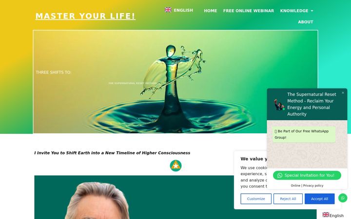 Screenshot of consciousnessuprising.com