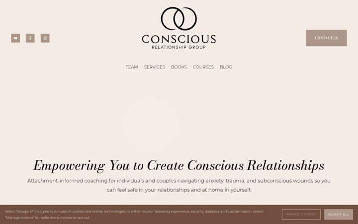 Screenshot of consciousrelationshipgroup.com