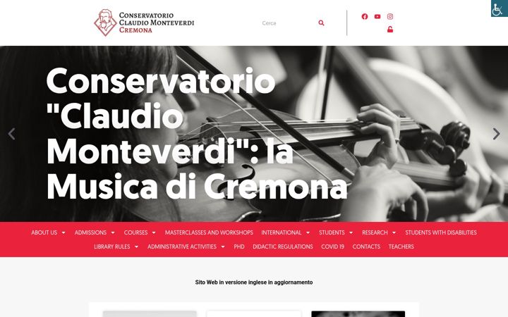 Screenshot van conscremona.it