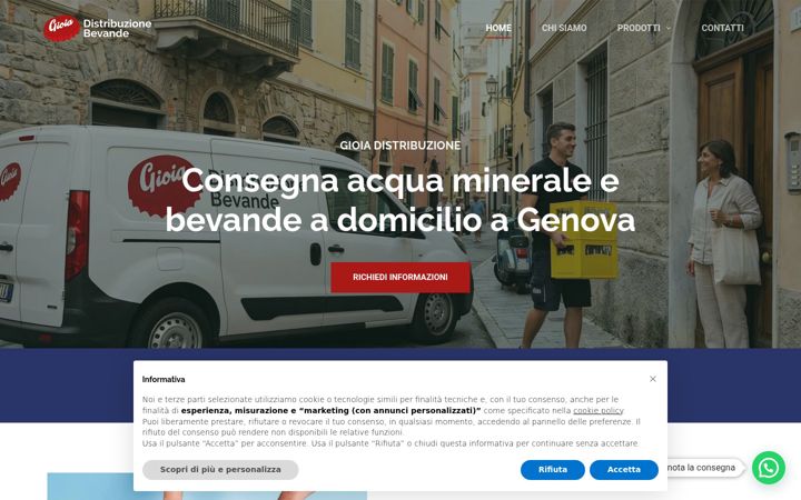 Screenshot van consegnaacquaacasagenova.it