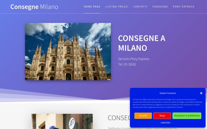 Screenshot of consegne-milano.com