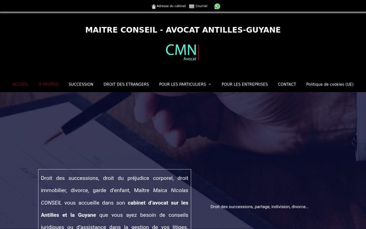 Zrzut ekranu conseil-avocat-martinique.fr