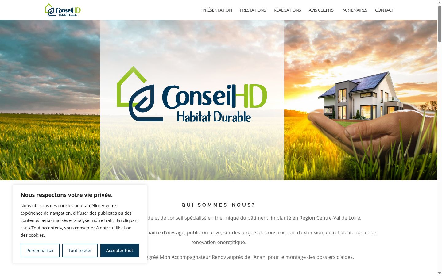 Screenshot del banner di consenso mostrato prima di qualsiasi interazione