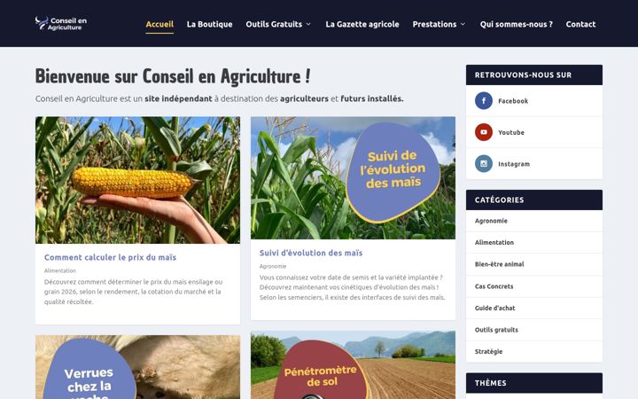 Screenshot of conseilenagriculture.fr