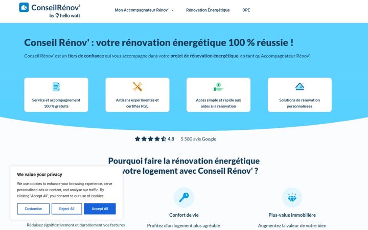 Screenshot von conseilrenov.fr