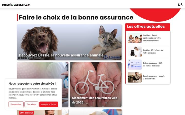 Screenshot von conseils-assurance.fr
