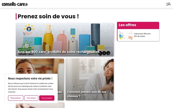 Screenshot von conseils-care.fr