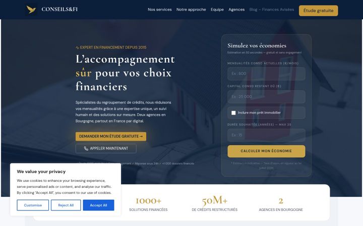 Screenshot of conseils-fi.com