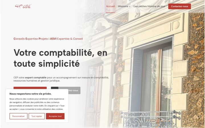 Snímek obrazovky conseilsexpertiseprojets.fr