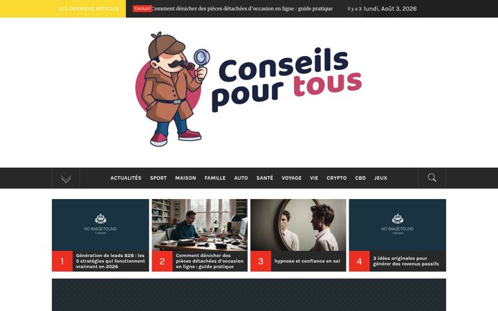 Screenshot of conseilspourtous.com
