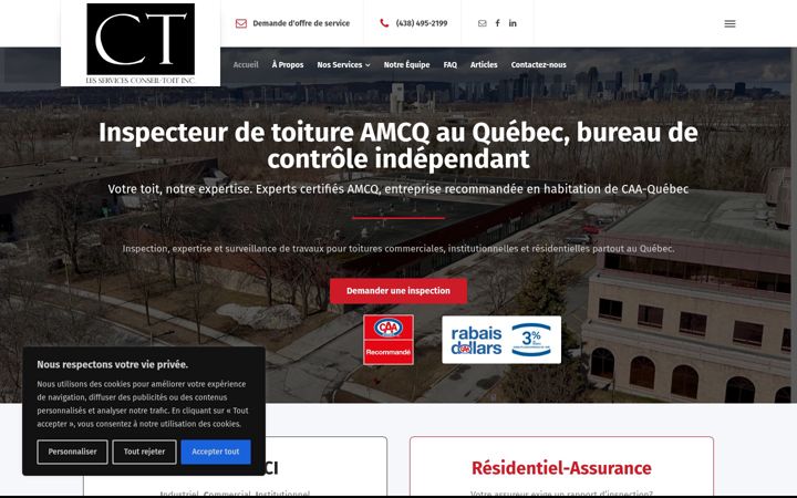 Screenshot von conseiltoit.ca