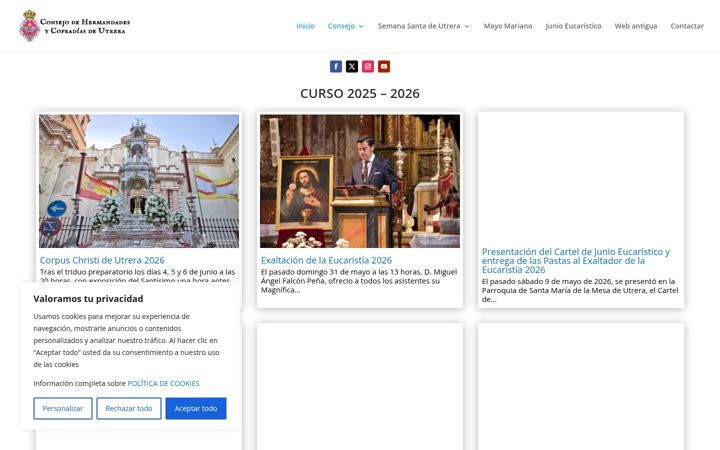 Screenshot of consejodehermandadesdeutrera.org