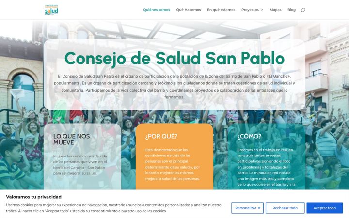 Screenshot of consejodesaludsanpablo.com