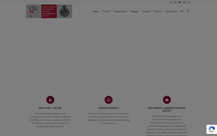 Screenshot ta' consejogestores.org