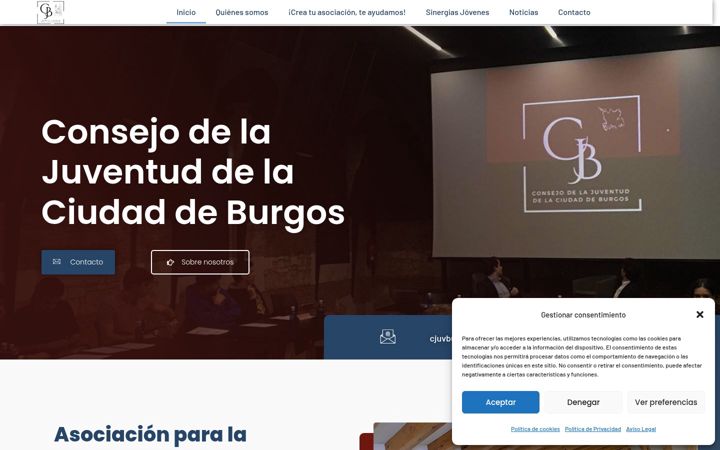 Screenshot of consejojuventudburgos.es
