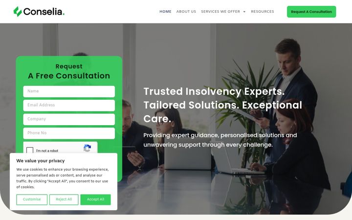 Screenshot of conseliauk.com