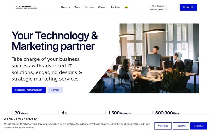 Screenshot of consellmedia.com