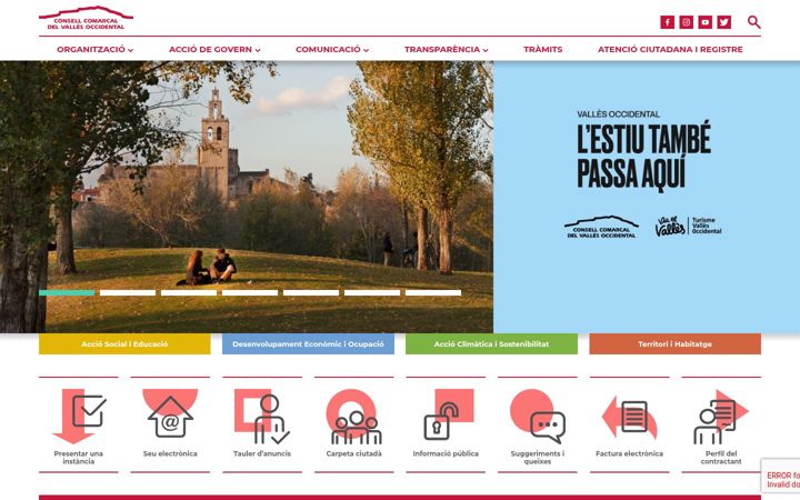 Screenshot of consellvallesoccidental.com