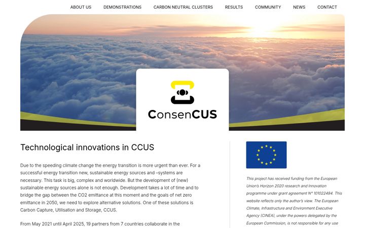 Screenshot ta' consencus.eu