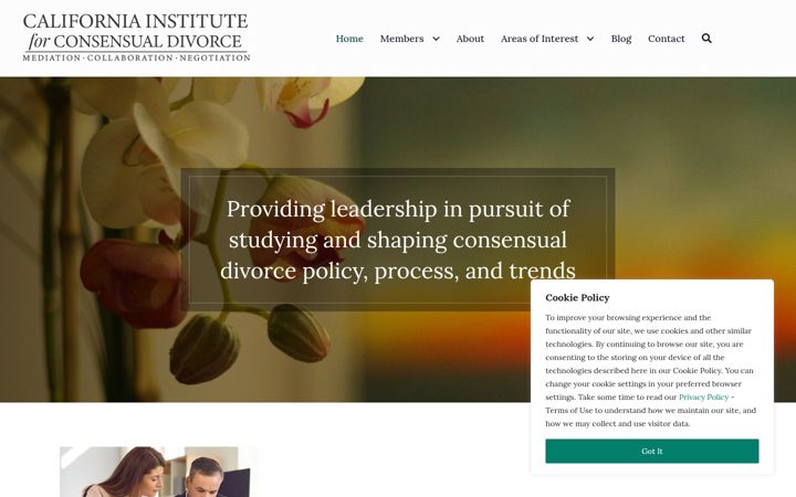 Screenshot ta' consensualdivorceinstitute.org