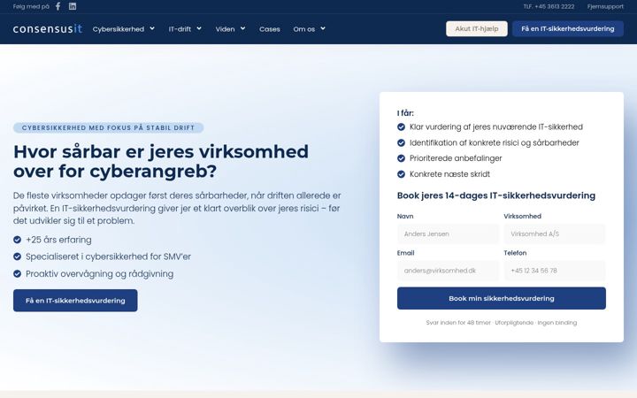 Screenshot of consensus-it.dk