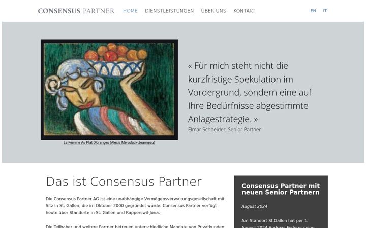 Screenshot of consensus-partner.ch