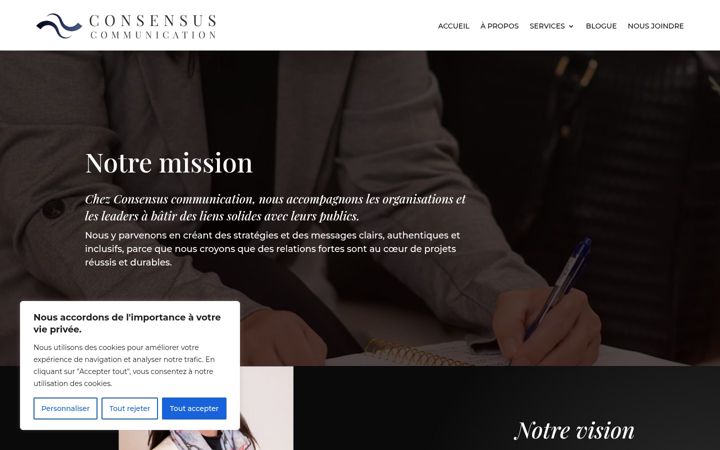 Screenshot von consensuscommunication.ca