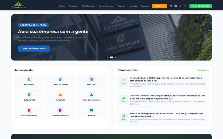 Screenshot of consensusconsultoria.com.br
