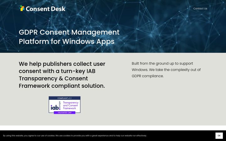 Screenshot of consentdesk.com
