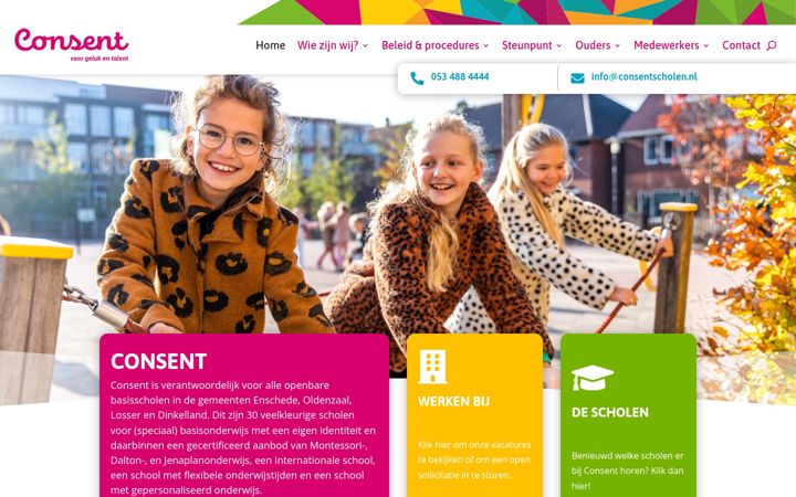 Skjámynd af consentscholen.nl