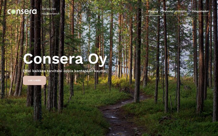 Screenshot of consera.fi