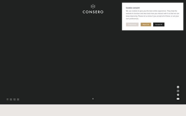 Screenshot of consero.uk