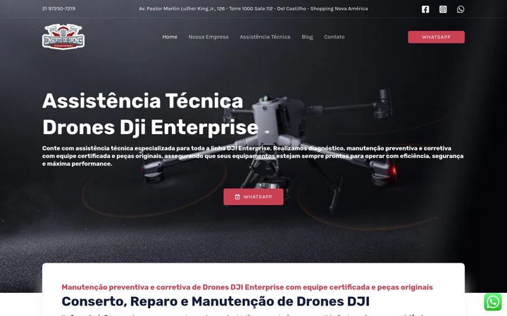 Screenshot of consertodedrones.com.br