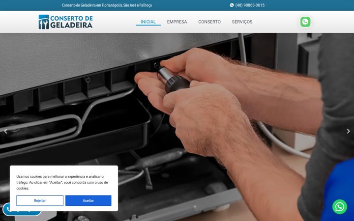 Screenshot of consertodegeladeira.net