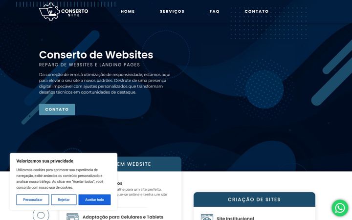 Ekrano kopija consertosite.com.br