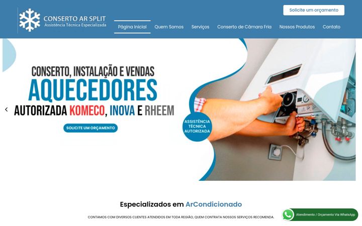Screenshot of consertosplit.com.br