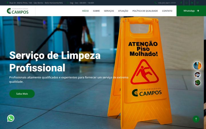 Screenshot of conservadoracampos.com.br