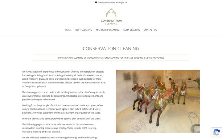 Screenshot ta' conservationcleaning.co.uk