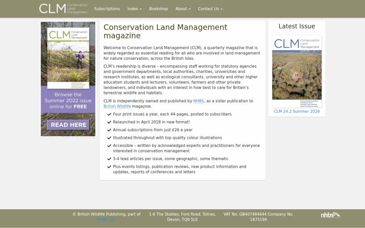Screenshot ta' conservationlandmanagement.co.uk
