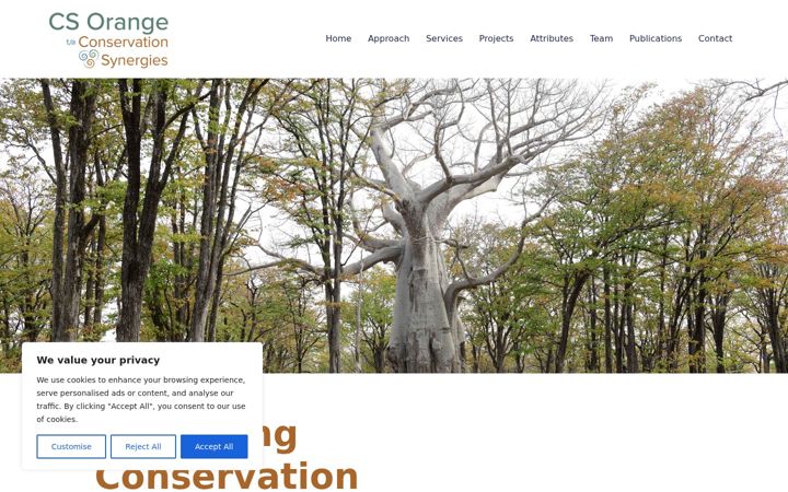 Screenshot of conservationsynergies.org