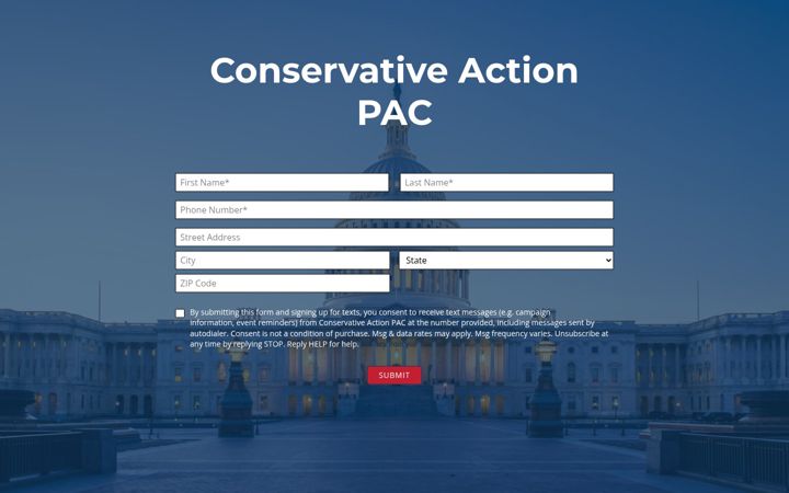 Screenshot of conservativeaction.net