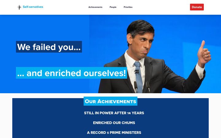 Screenshot ta' conservativemanifesto.org.uk