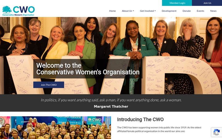 Screenshot of conservativewomen.uk